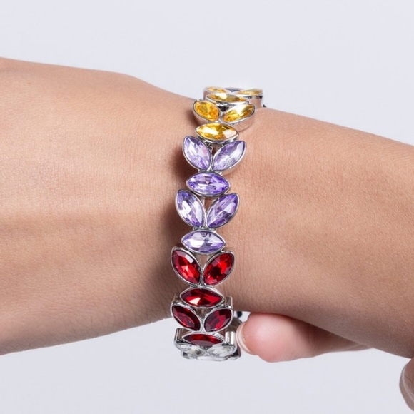 Gilded Gardens - Multi Stretchy Bracelet - Picture 1 of 4